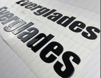 Everglades Boat Logo Raised Domed 3D Decals 28" x 5.8" 2pcs.